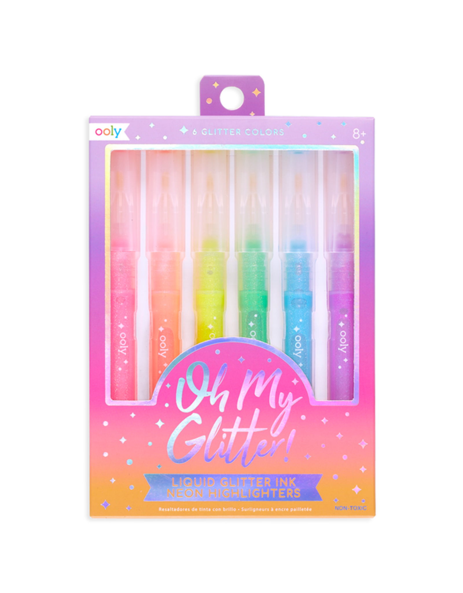 Ooly Oh My Glitter Neon Highlighters 6pk