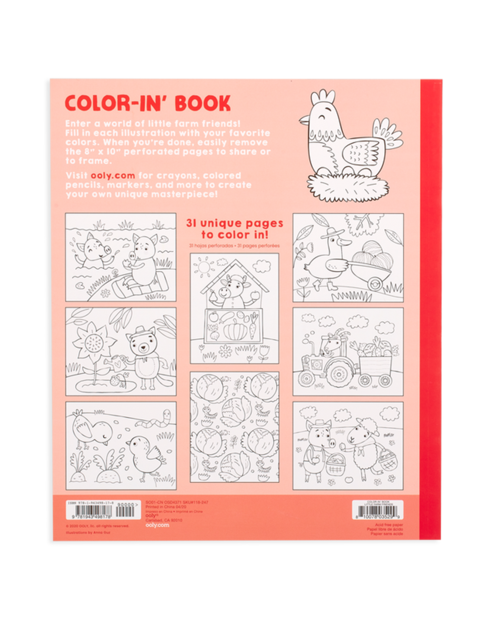 Ooly Color-in' Book