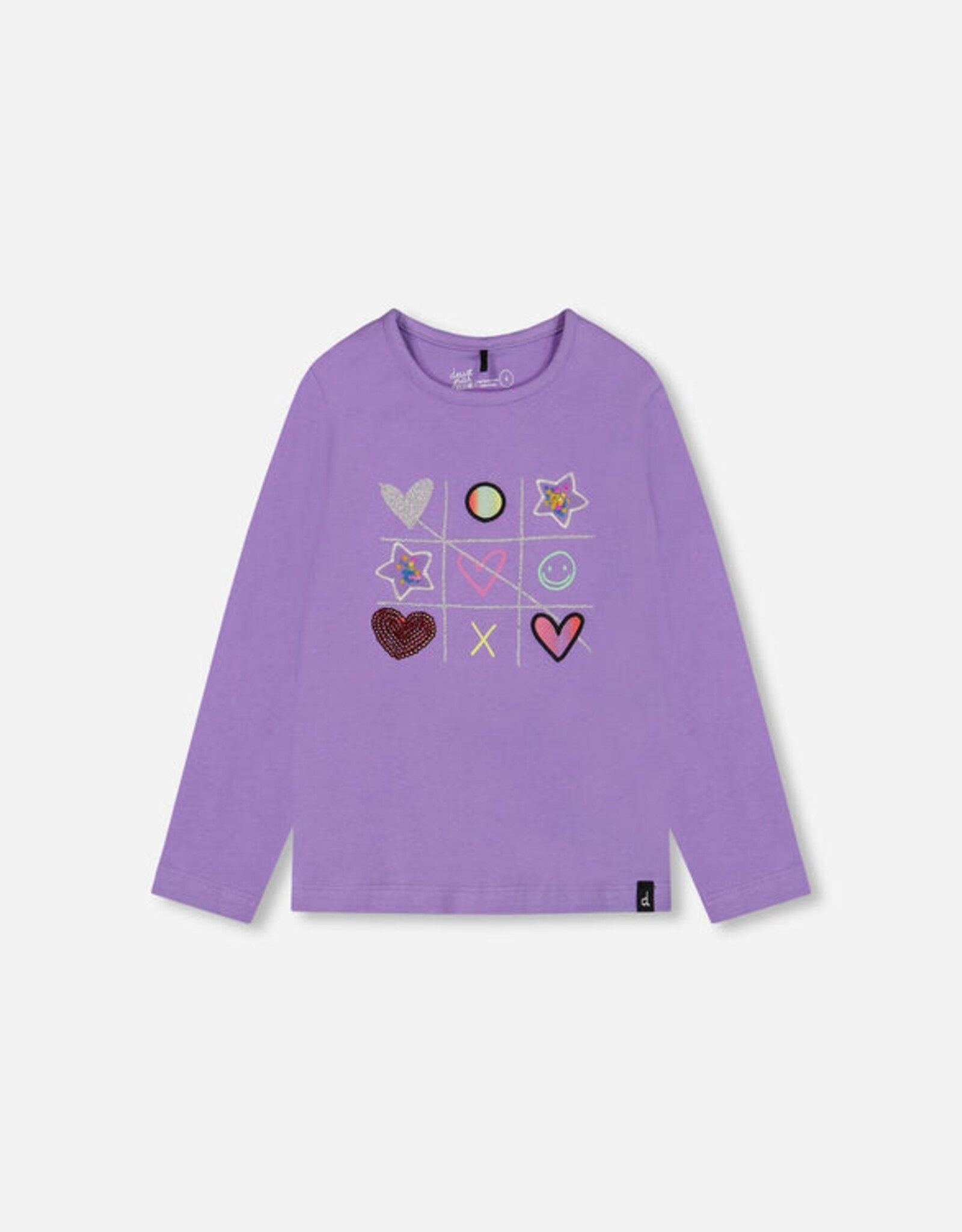 DeuxParDeux FA24 G Tic-Tac-Toe Heart Top