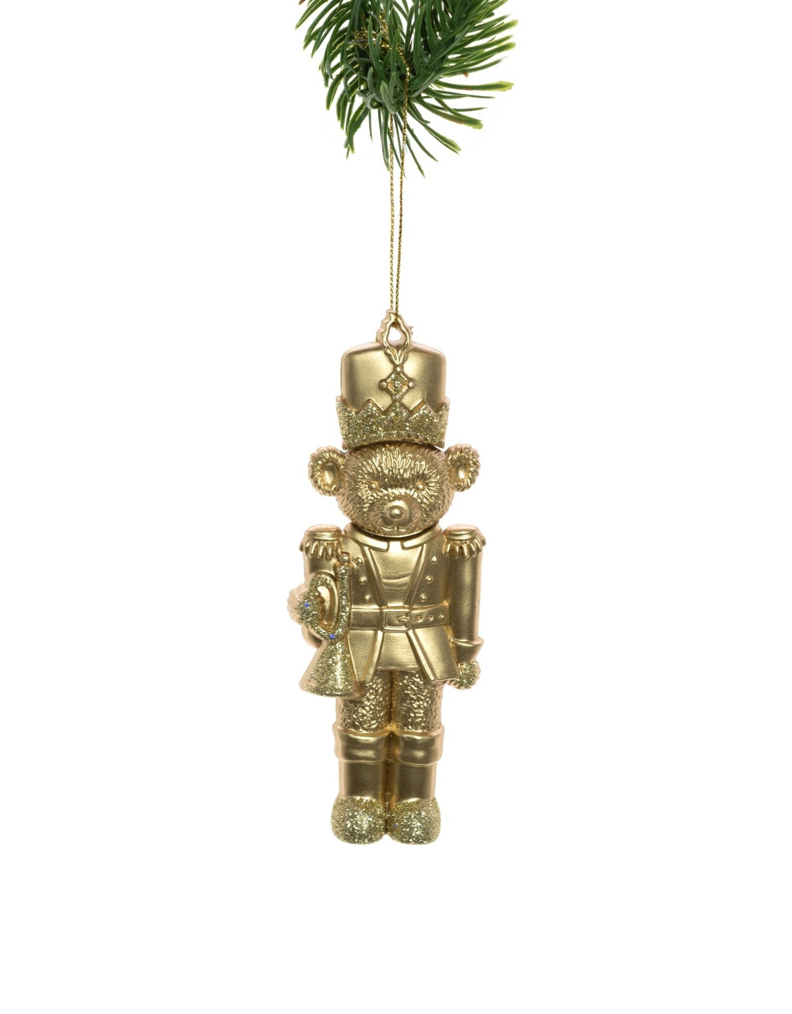 Starlight Trading Co Glitter Bear Soldier Ornament