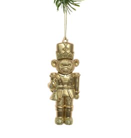 Starlight Trading Co Glitter Bear Soldier Ornament