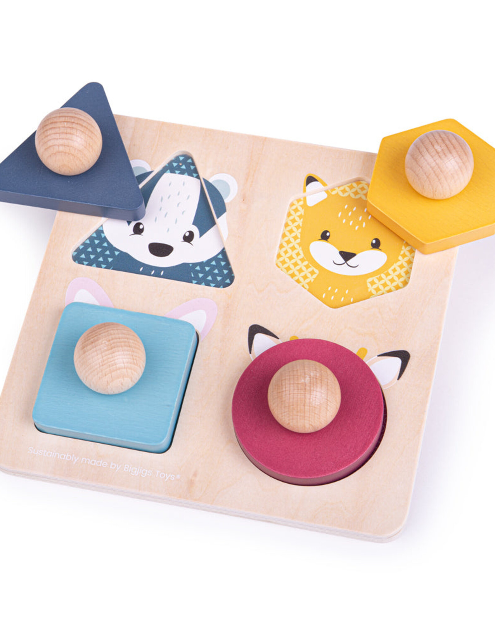 BigJigs Toys Woodland Shape Puzzle