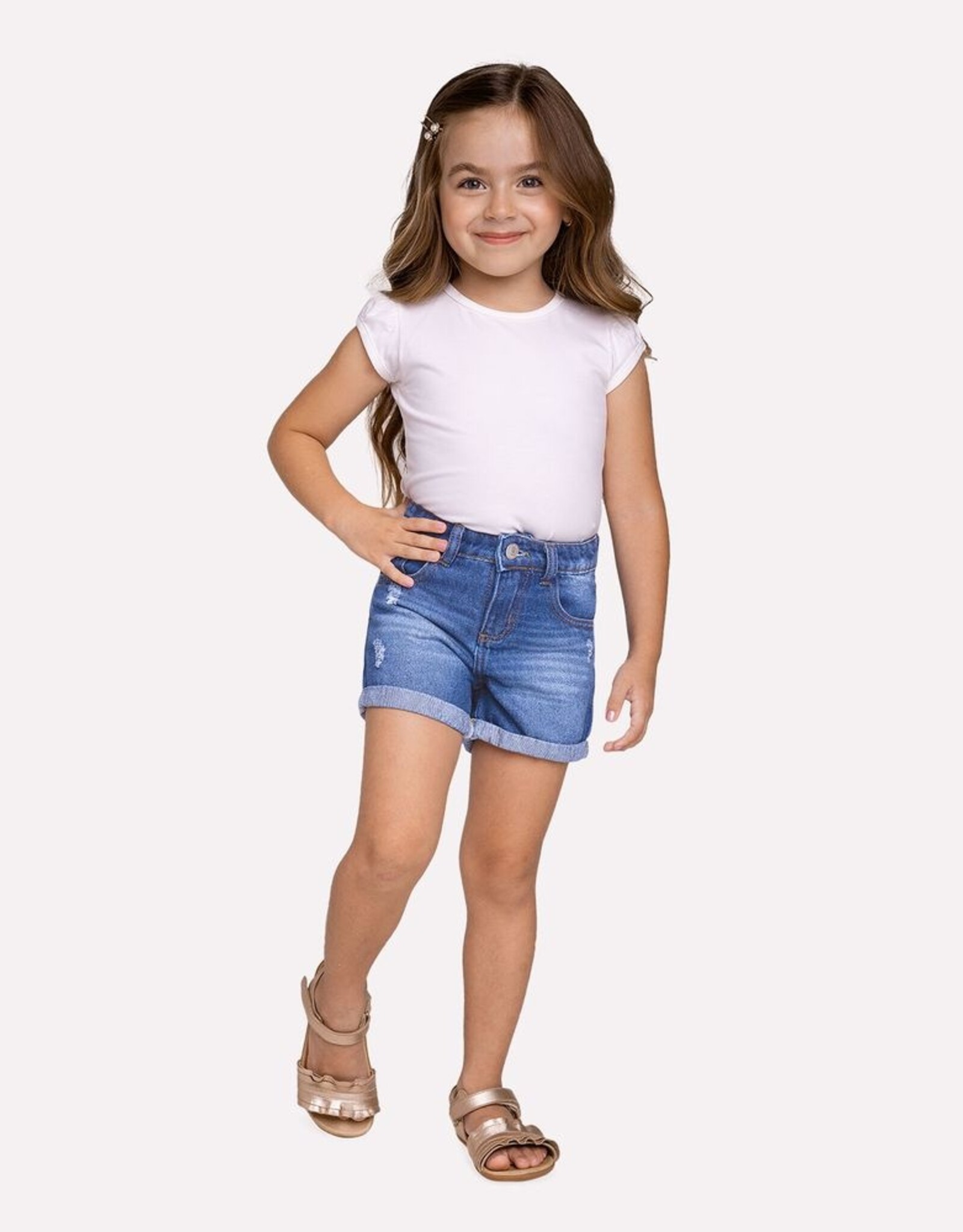 Milon SP25 G Frayed Jean Shorts