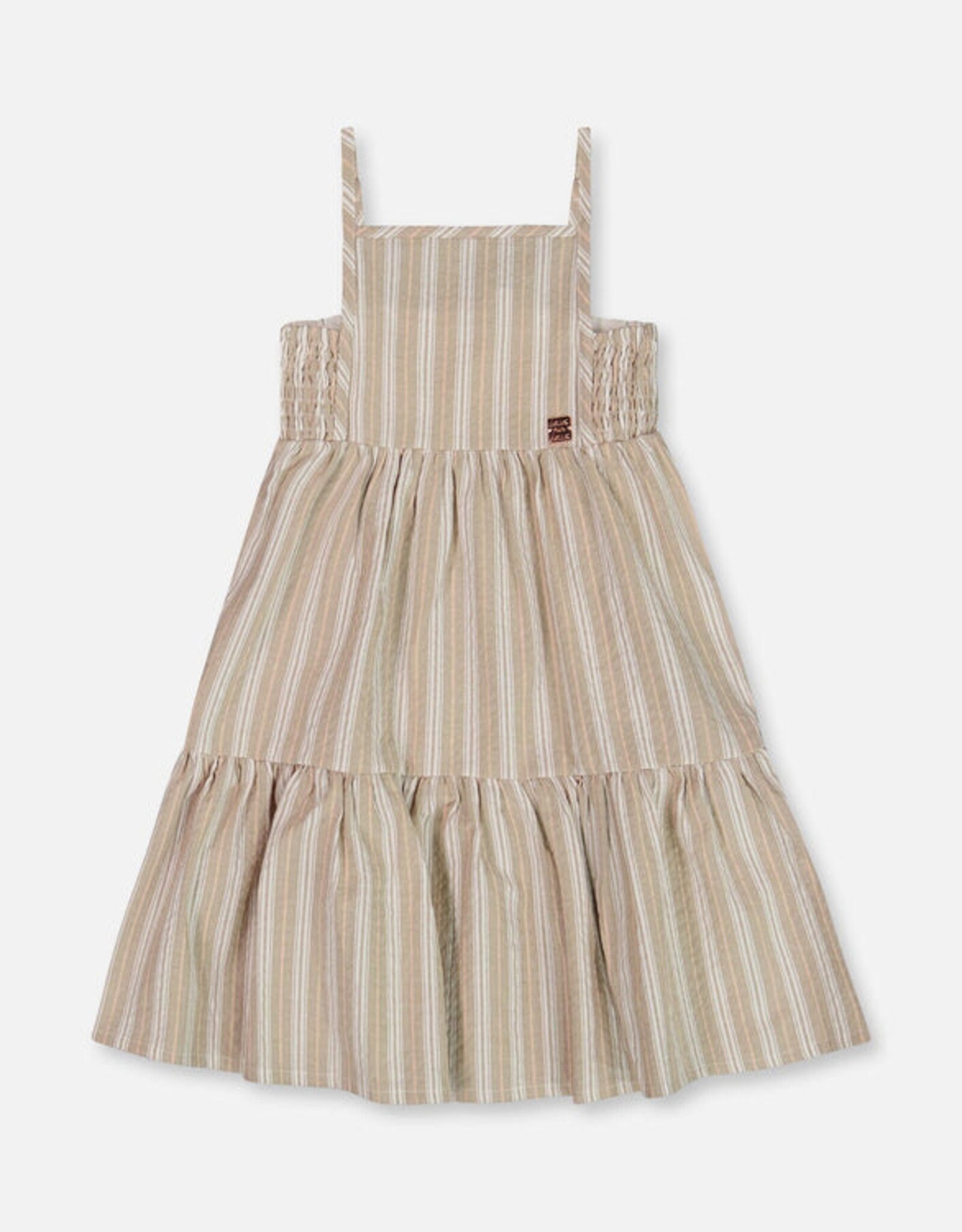 DeuxParDeux SP25 G Tan Striped Dress