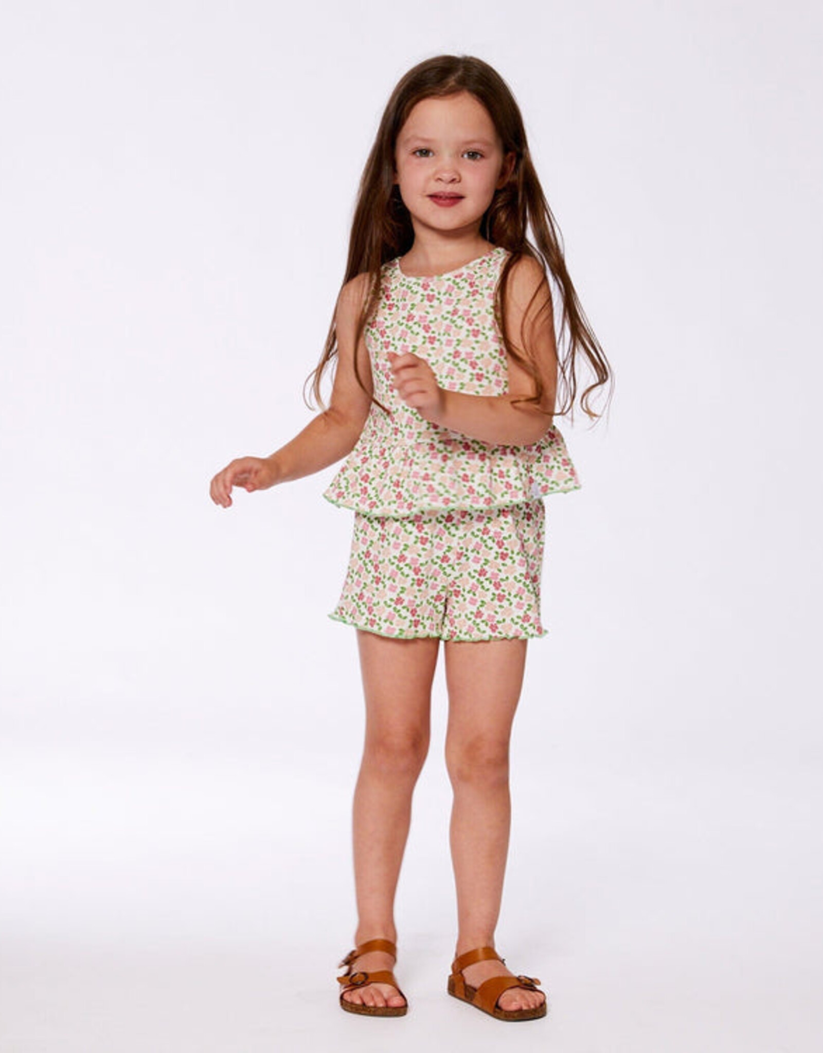 DeuxParDeux SP25 G Small Flower Rib Shorts