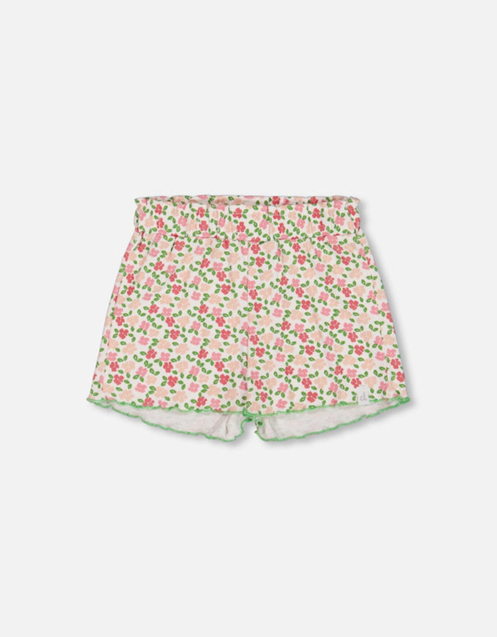 DeuxParDeux SP25 G Small Flower Rib Shorts