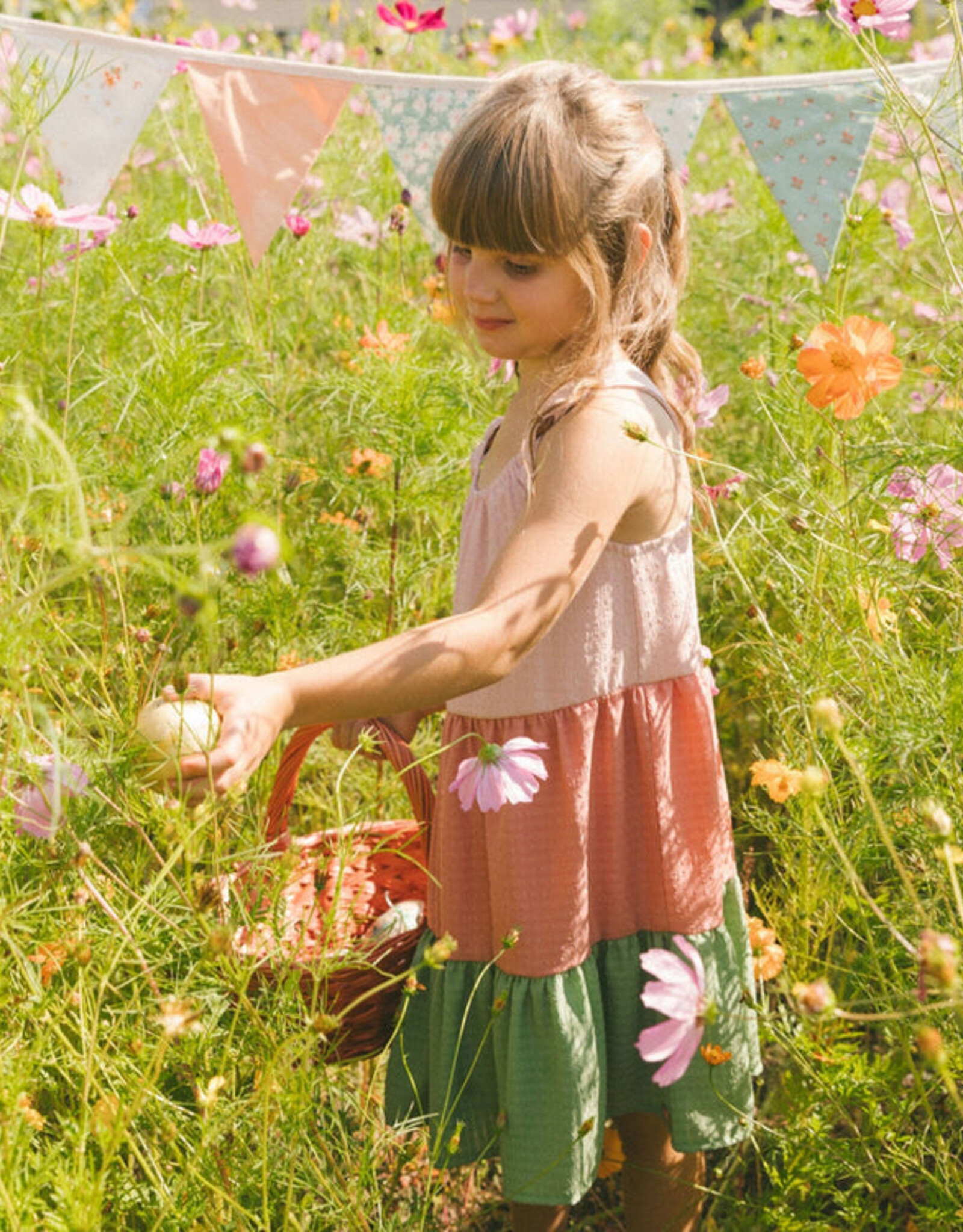 DeuxParDeux SP25 G Color Block Peasant Dress
