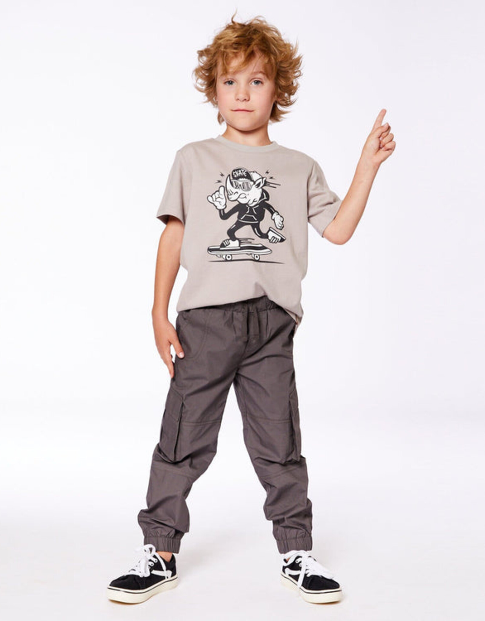 DeuxParDeux SP25 B Rhino on Skateboard T-Shirt