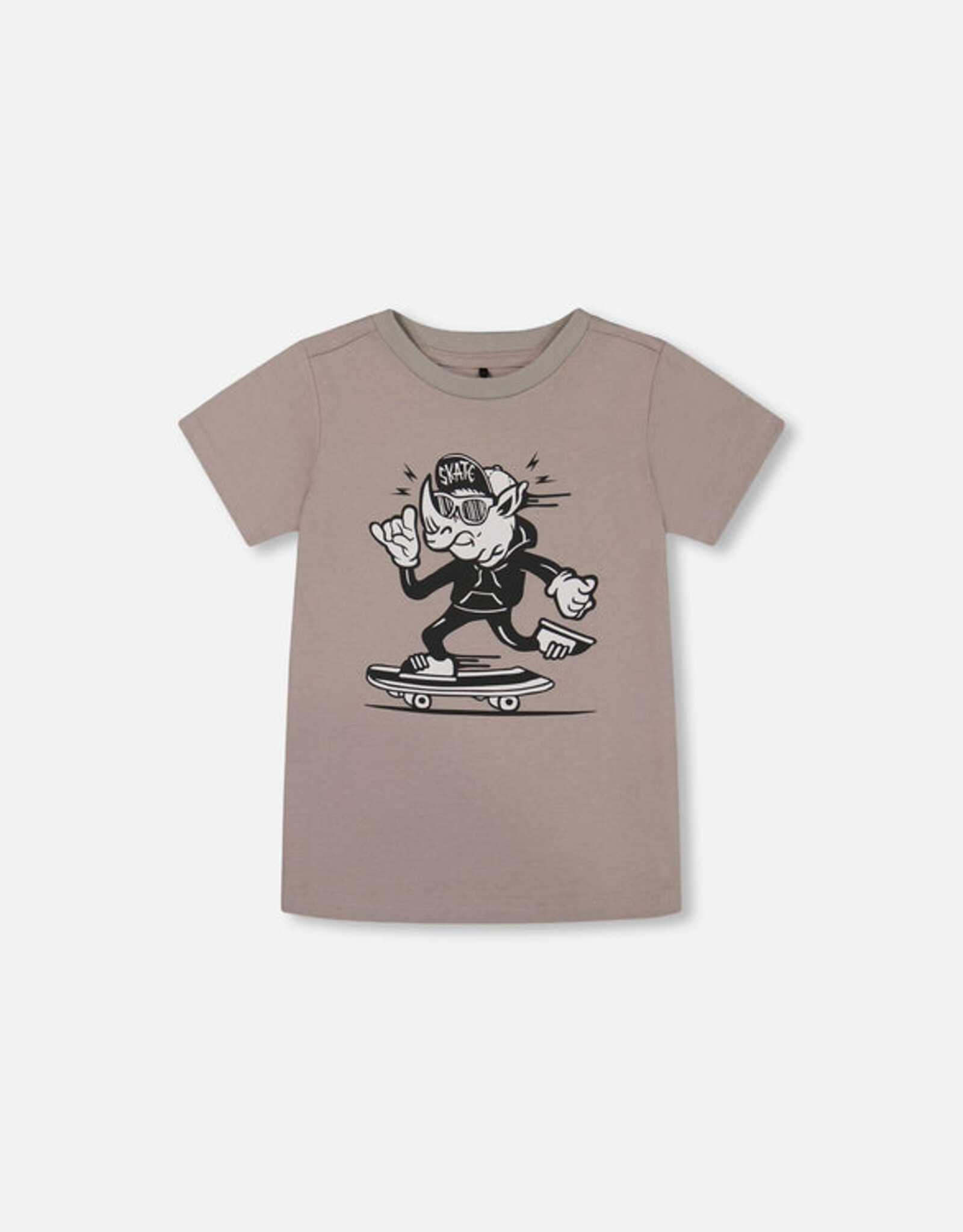 DeuxParDeux SP25 B Rhino on Skateboard T-Shirt