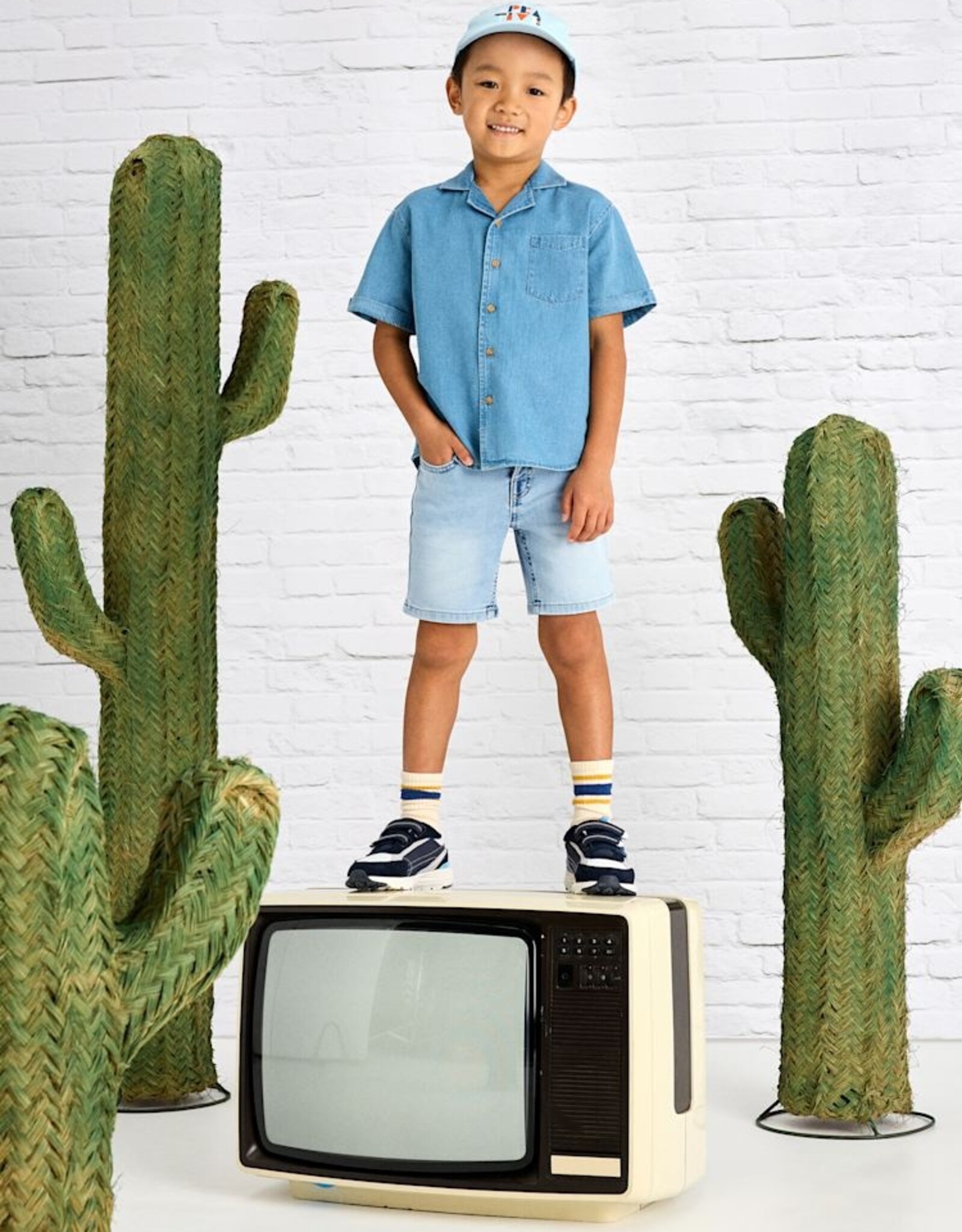 Mayoral SP25 B Faded Jean shorts