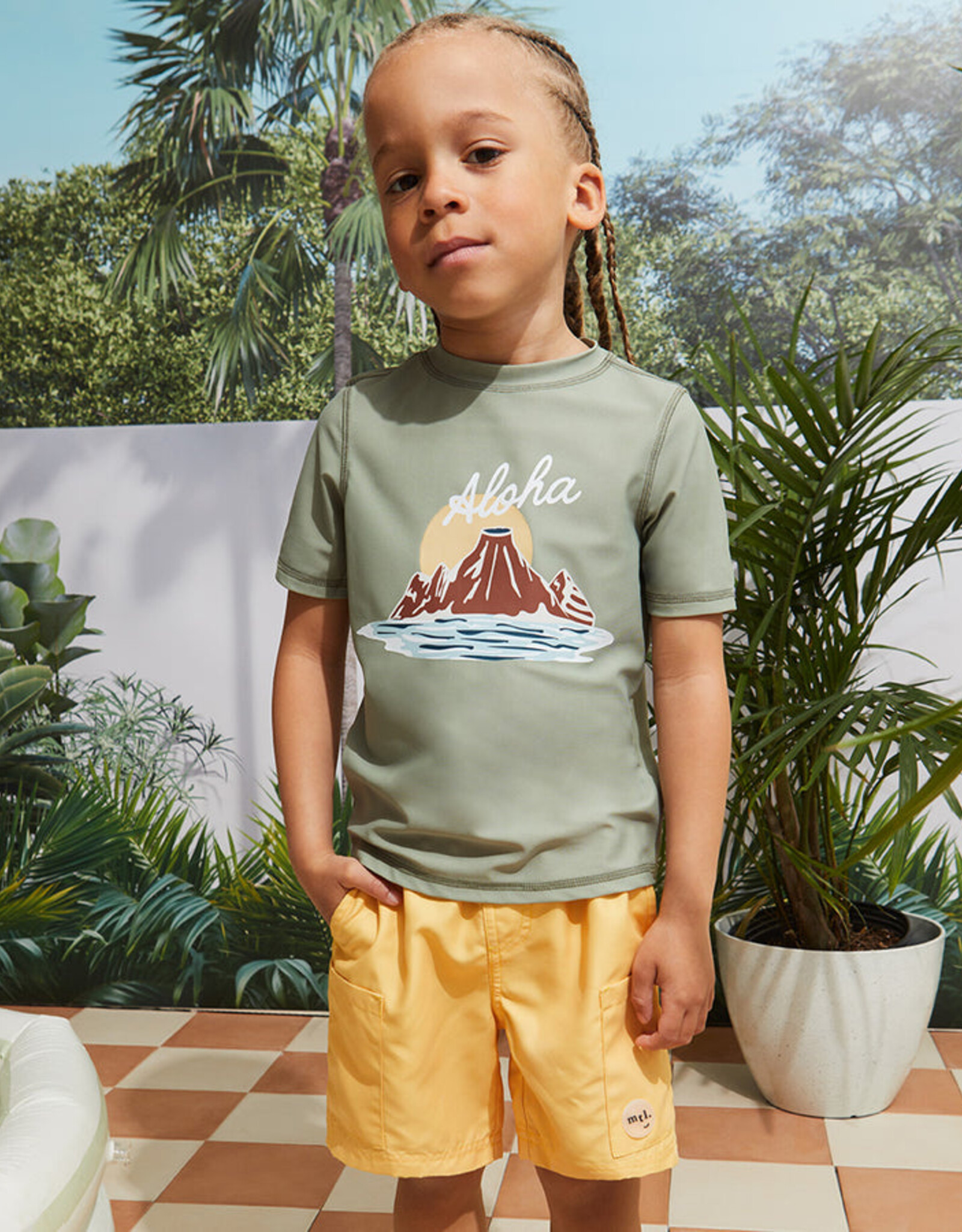 Miles SP25 B Aloha Rash Top SS