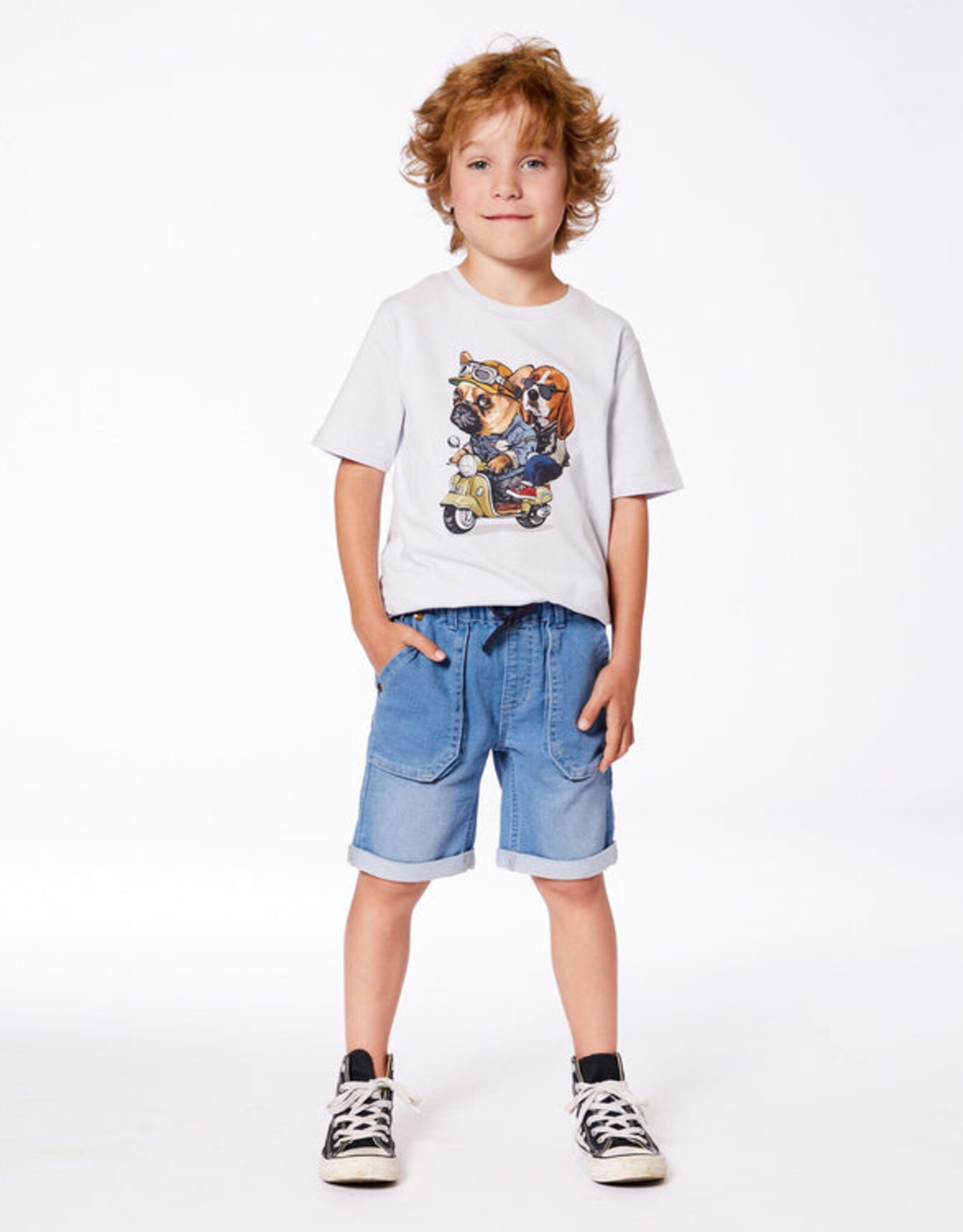 DeuxParDeux SP25 B Dogs on Moped T-Shirt
