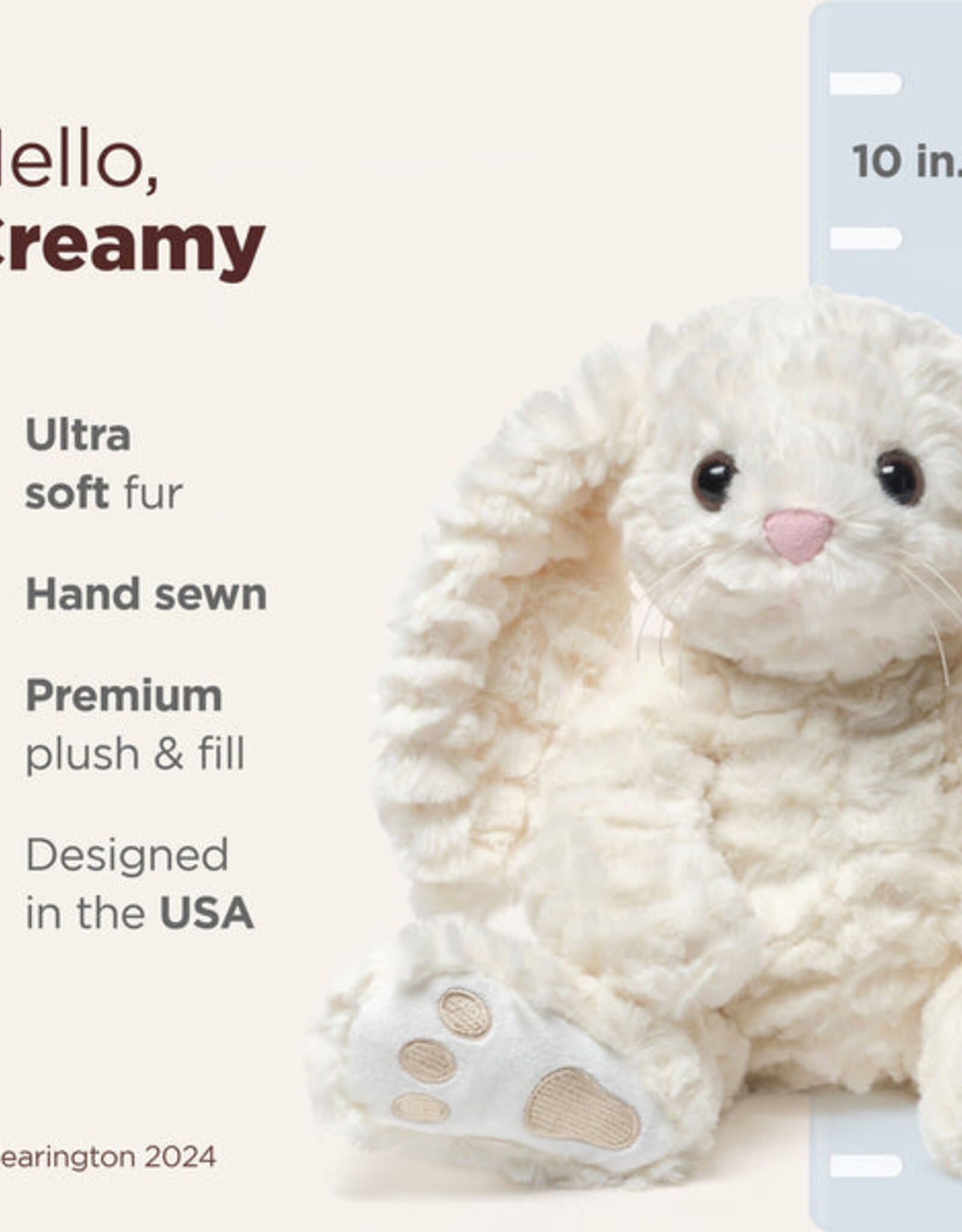 Bearington Creamy Bunny Rabbit