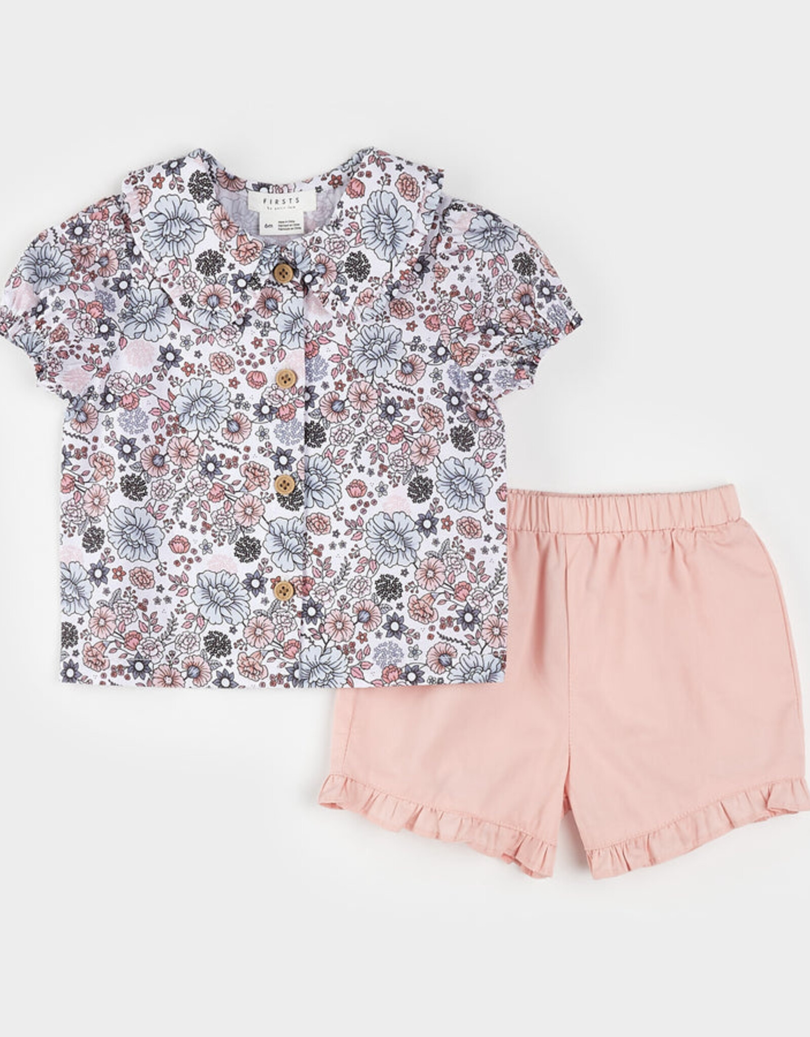 Petit Lem SP25 BbyG Floral Short 2PC Set