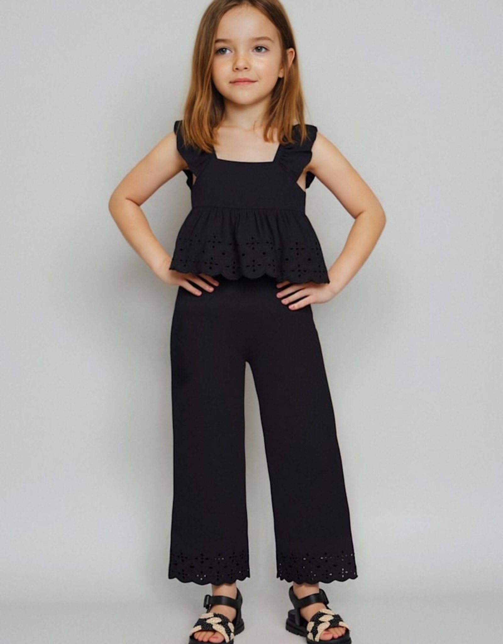 Mayoral SP25 G Eyelet Top & Pant Set