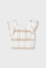 Mayoral SP25 G Plaid Linen Blouse