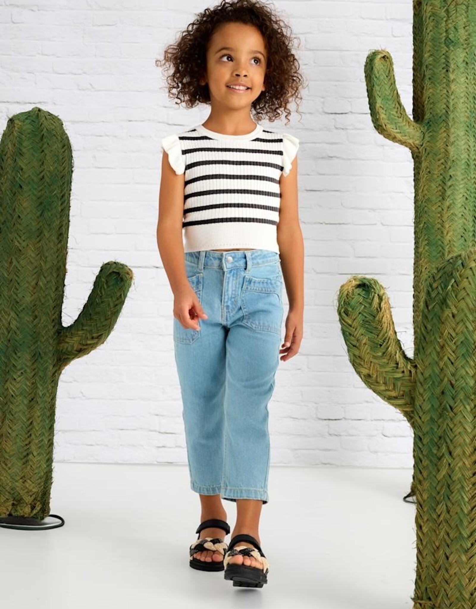 Mayoral SP25 G Stripe Ribbed Top