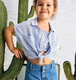 Mayoral SP25 G 2pc Stripe Blouse