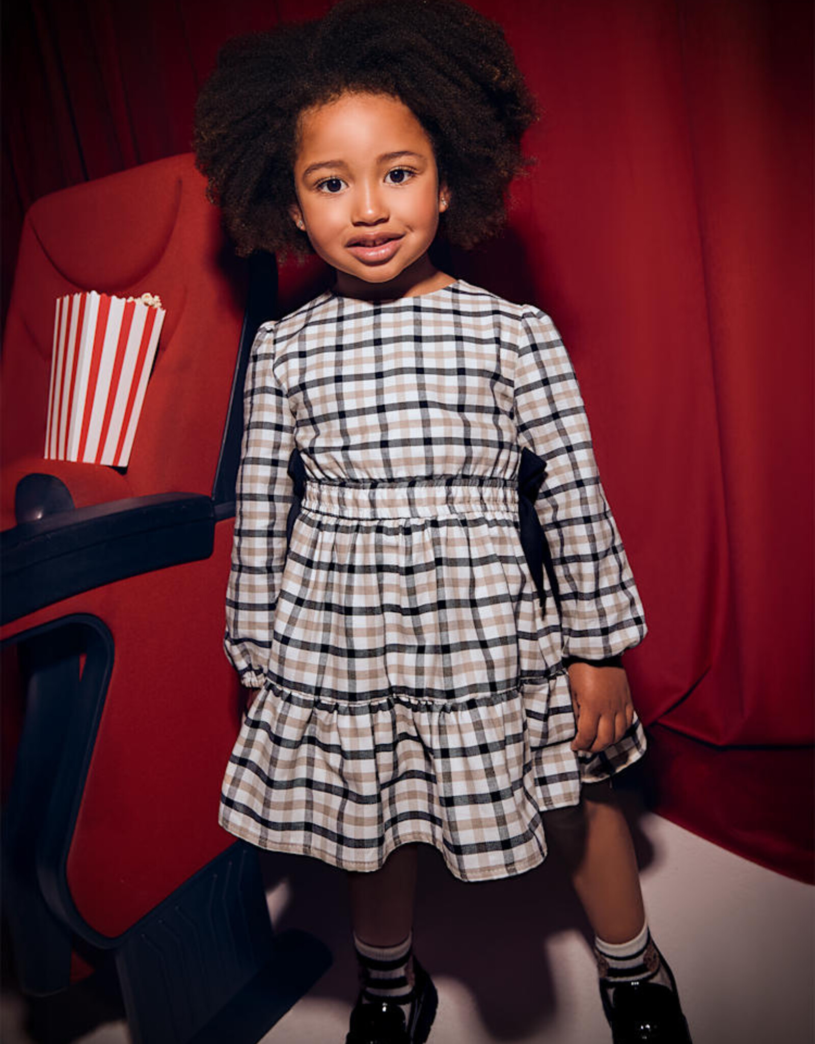 Mayoral FA25 G Plaid Dress