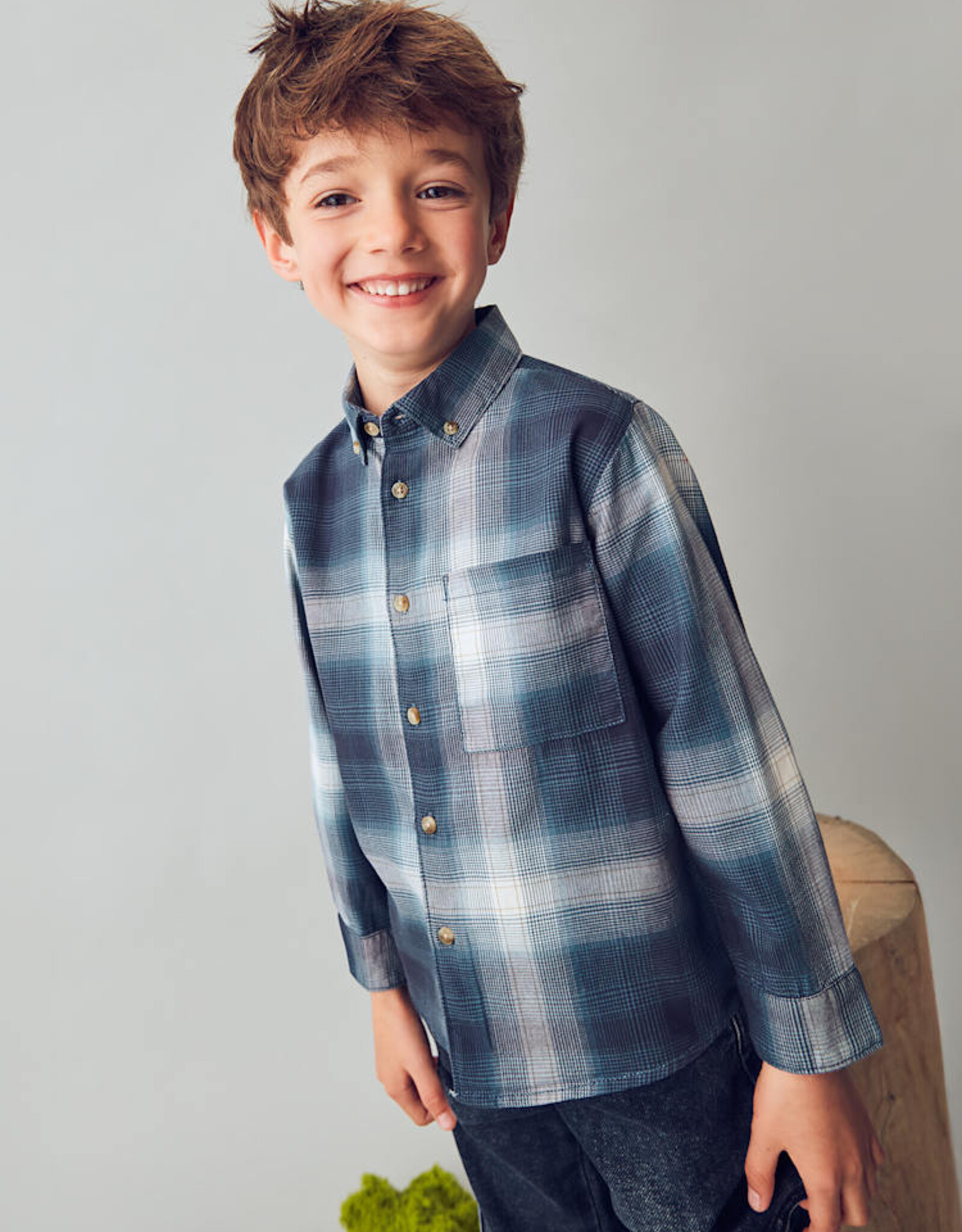 Mayoral FA25 B Plaid Button Shirt