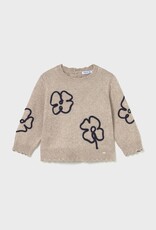 Mayoral FA25 BbyG Flower Outline Sweater Mayoral FA25 BbyG Flower Outline Sweater