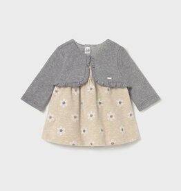 Mayoral FA25 Dress w/Faux Cardi