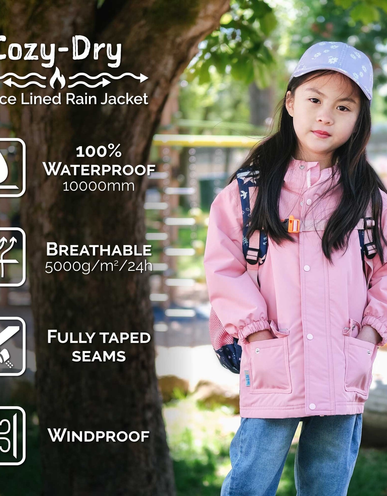 Jan & Jul FA25 Cozy-Dry Rain Jacket