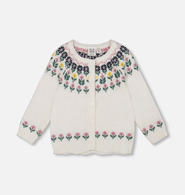 DeuxParDeux FA25 BbyG Floral KnitCardigan