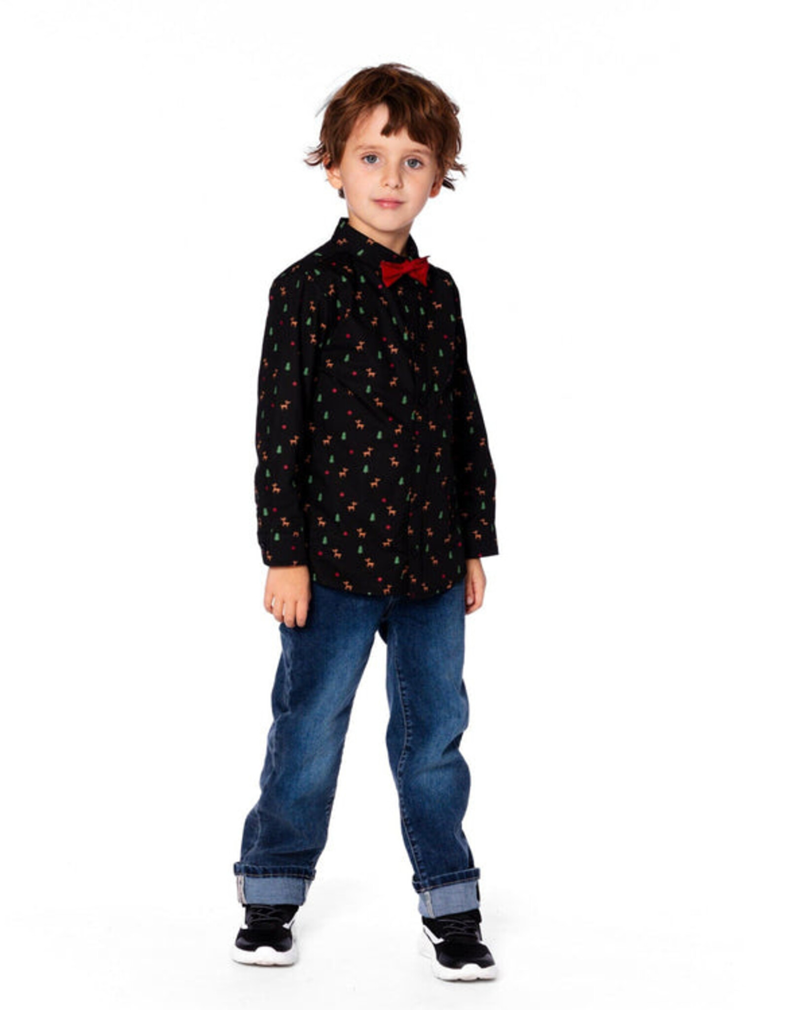 DeuxParDeux FA25 B Deer Shirt w/Bow Tie