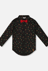 DeuxParDeux FA25 B Deer Shirt w/Bow Tie DeuxParDeux FA25 B Deer Shirt w/Bow Tie