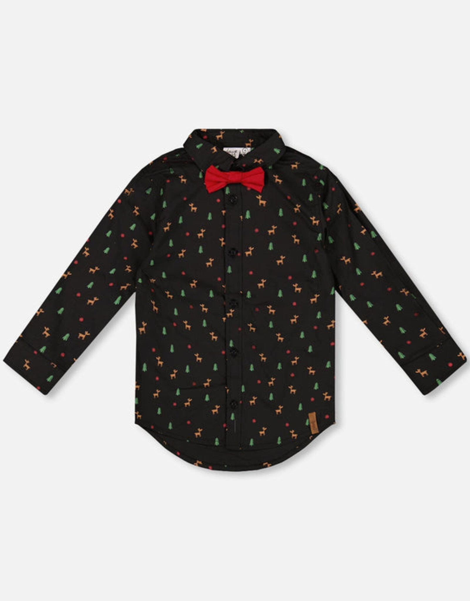 DeuxParDeux FA25 B Deer Shirt w/Bow Tie