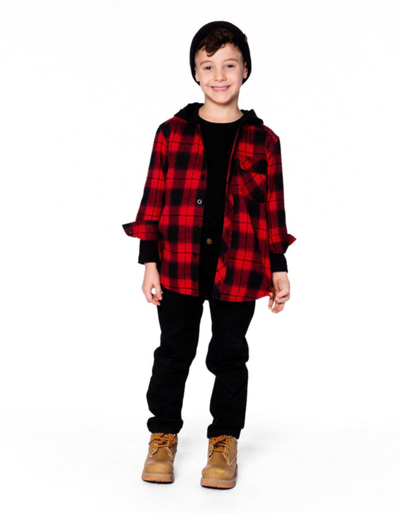 DeuxParDeux FA25 B Plaid Shirt W/Hoodie