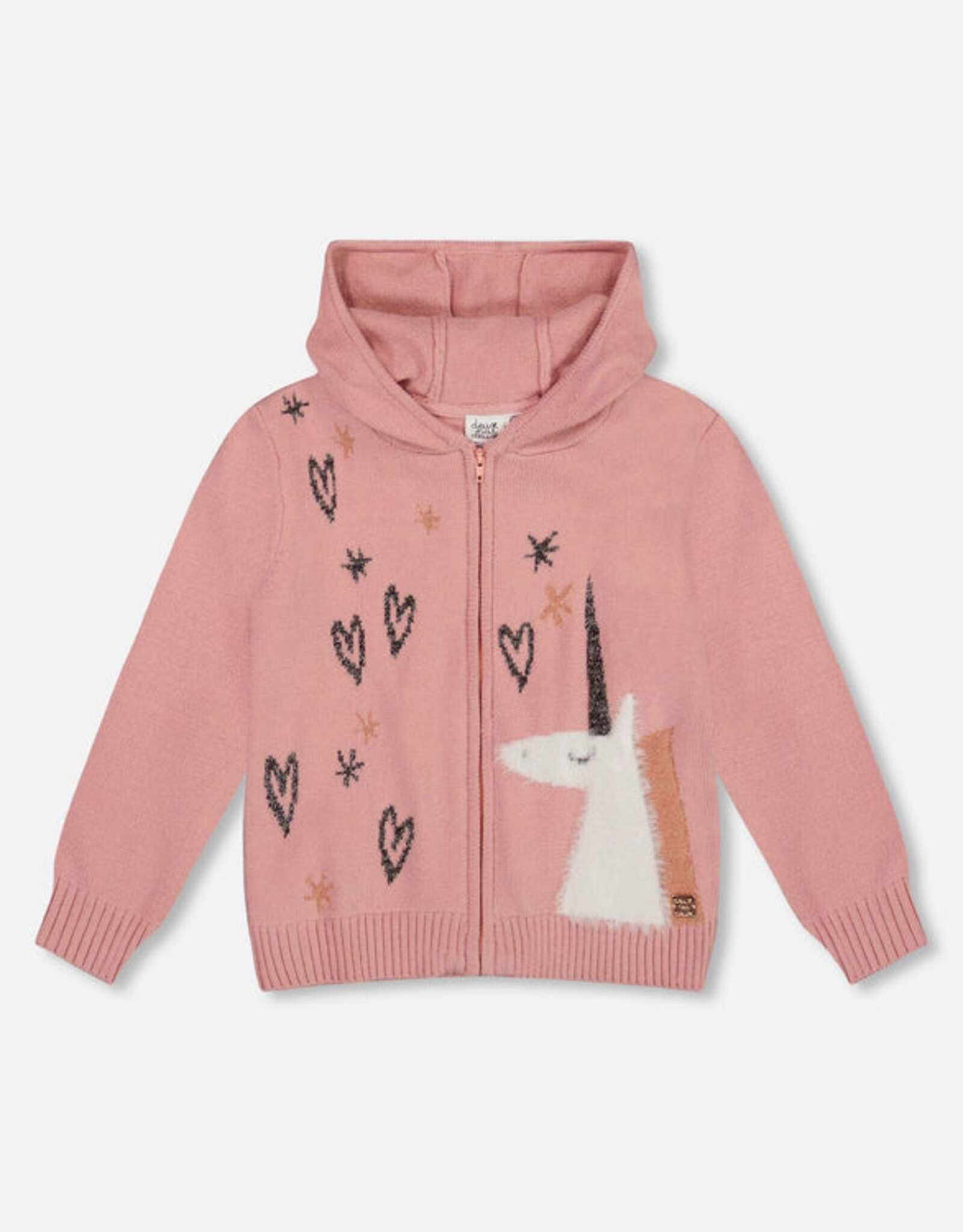 DeuxParDeux FA25 G Unicorn Zip Hood Cardi
