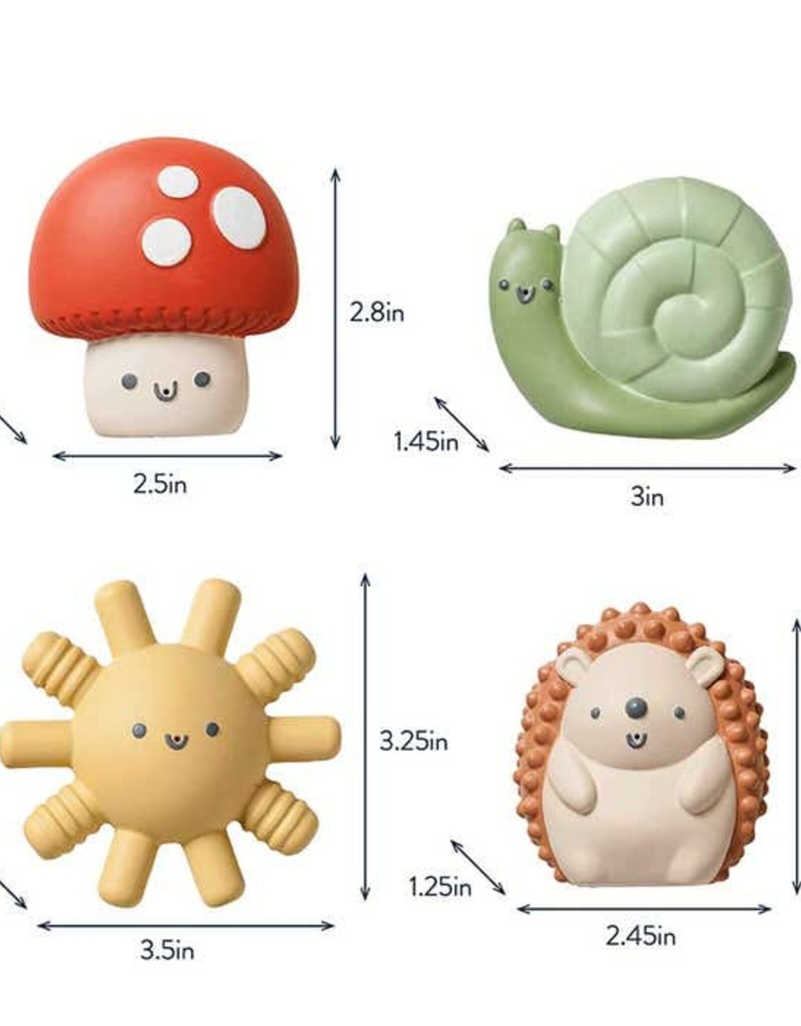 Itzy Ritzy Squirt 4-pack Soft Bath Toy