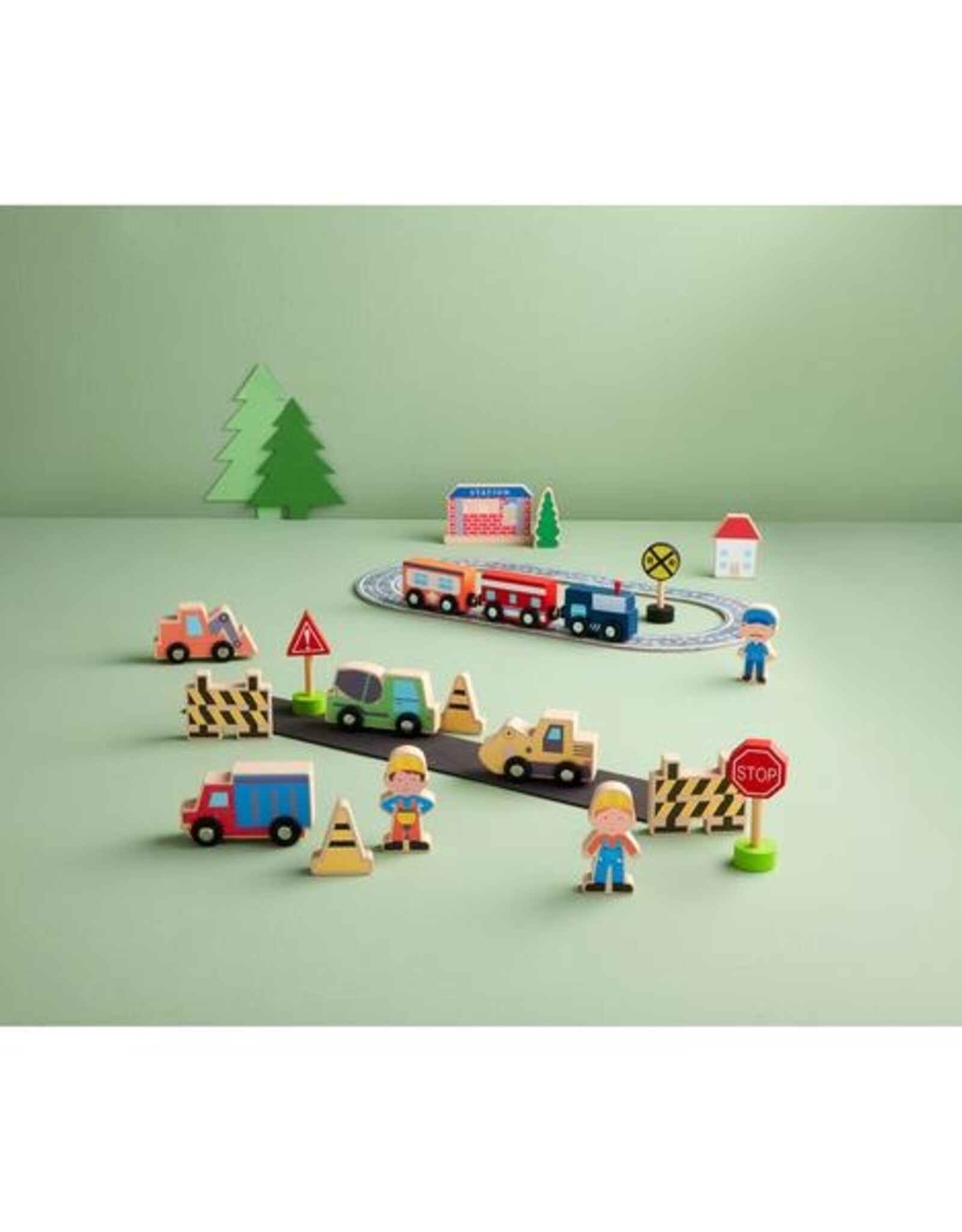 Mud Pie Construction Wood Toy Set