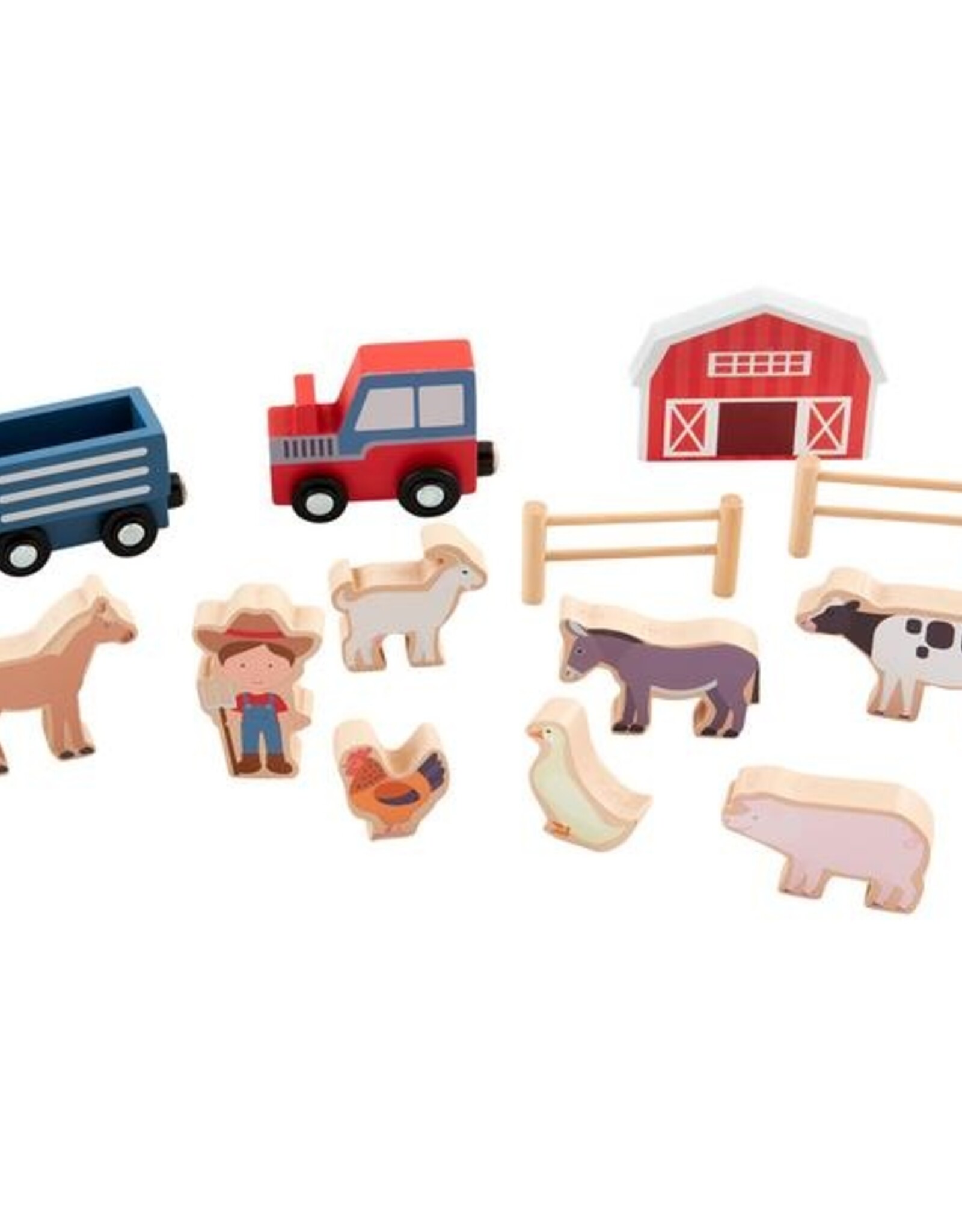 Mud Pie Farm Wood Toy Set