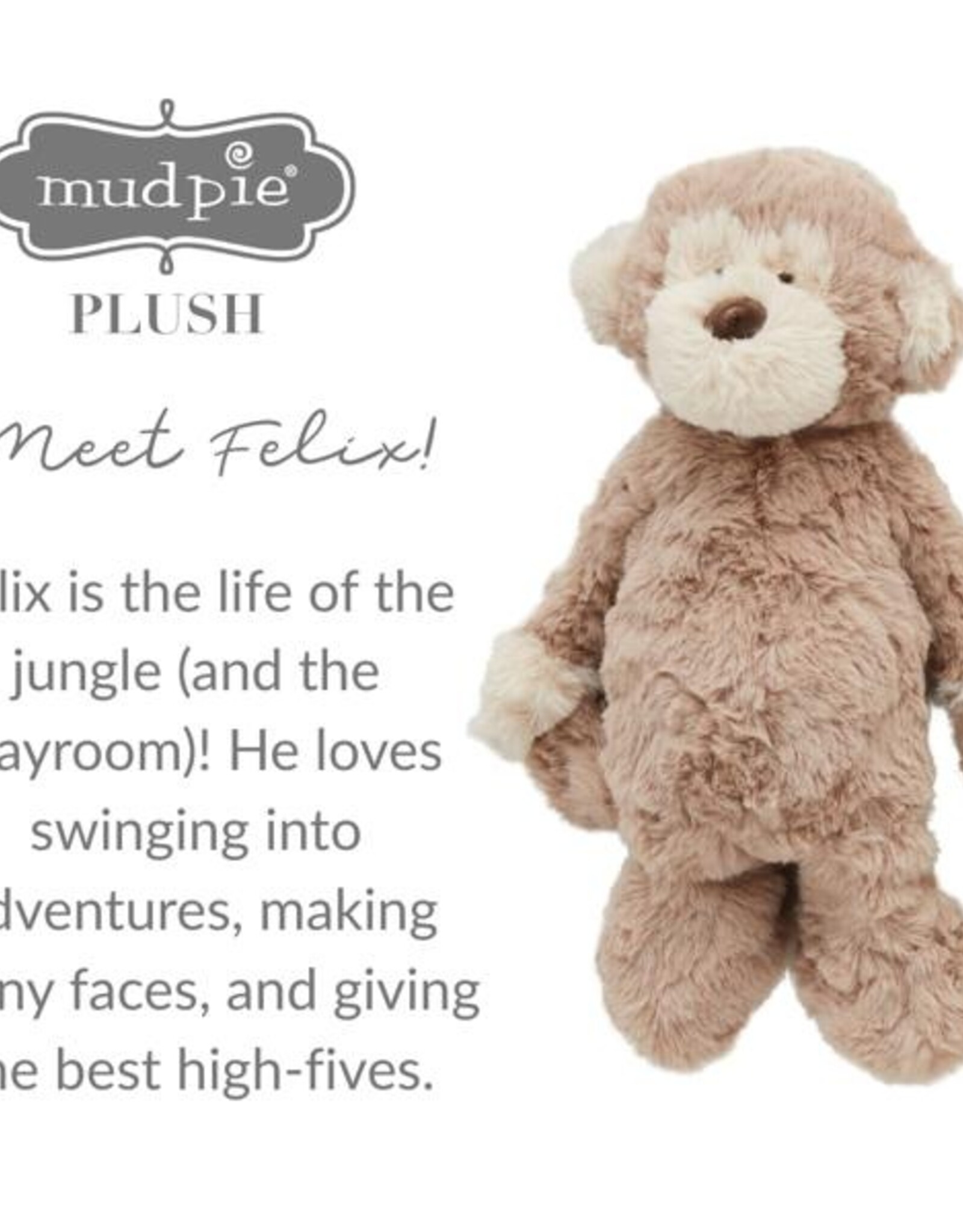 Mud Pie Felix Monkey Plush