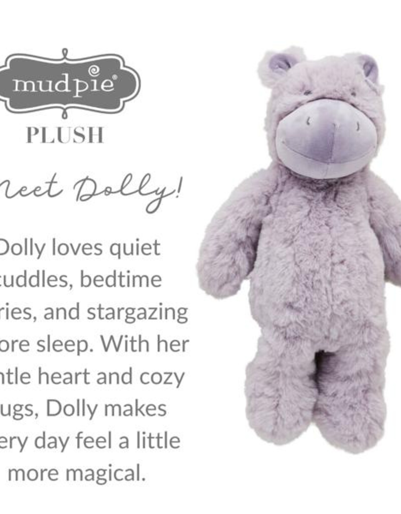 Mud Pie Dolly Hippo Plush