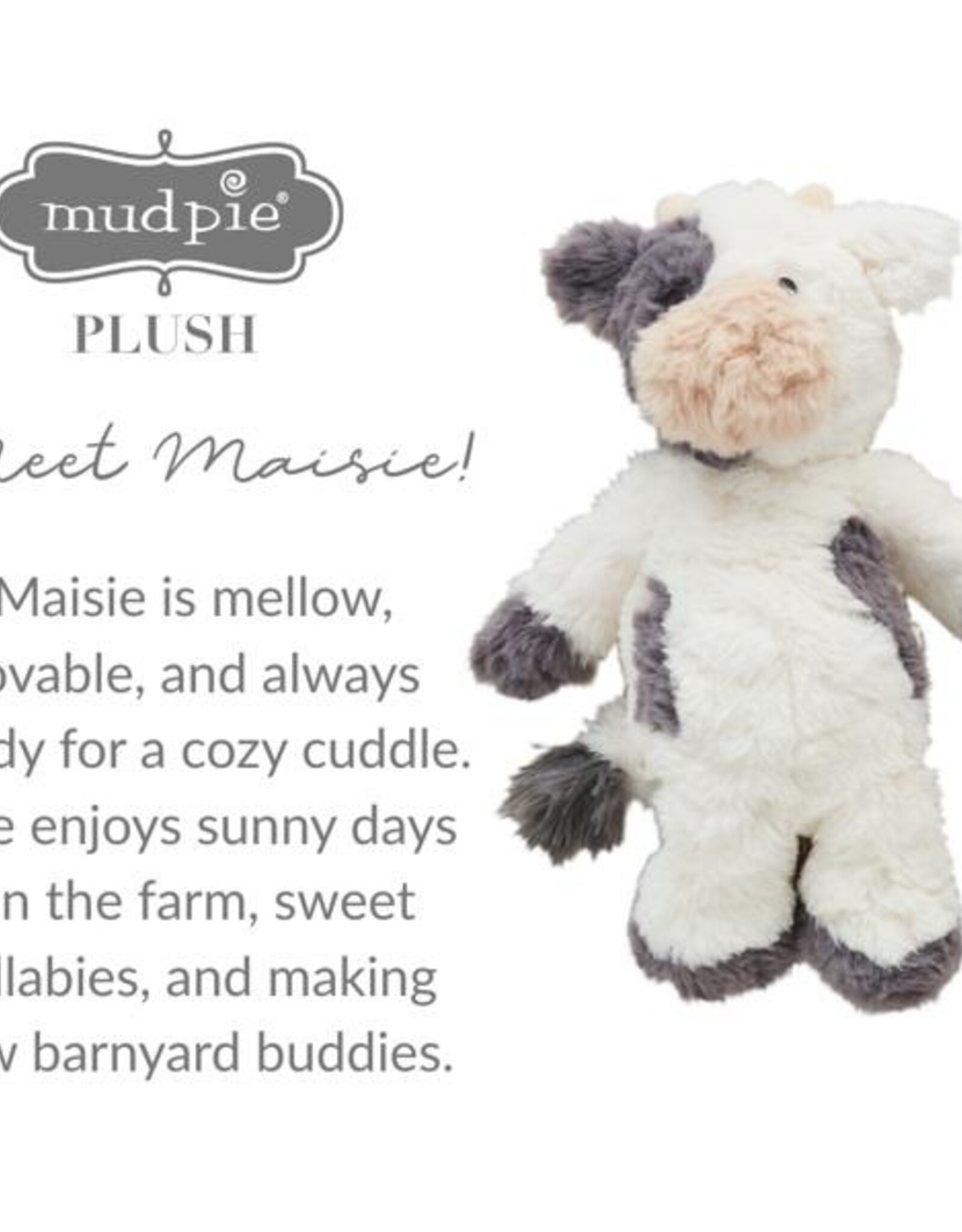 Mud Pie Maisie Cow Plush