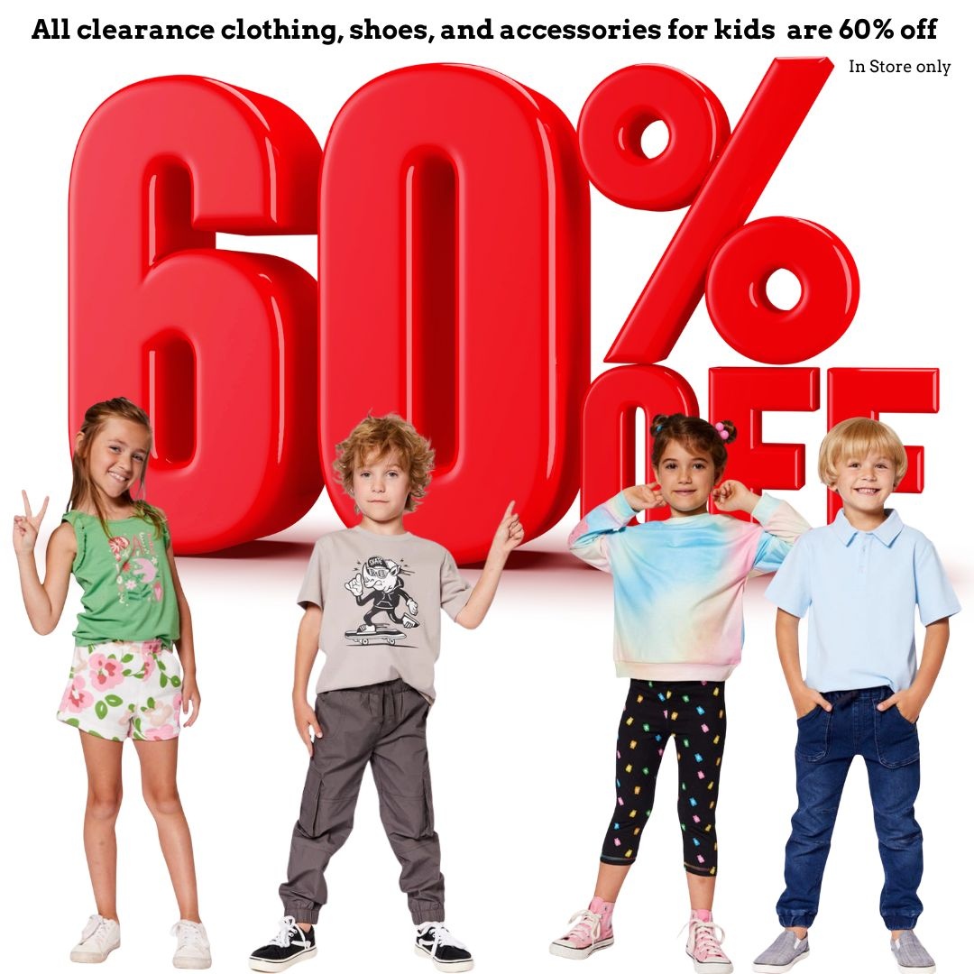 60% Off Clearance