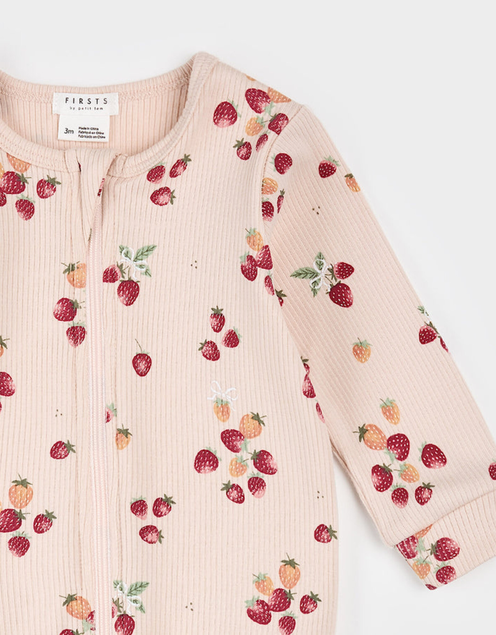 Petit Lem SP26 BbyG Strawberry Rib Sleeper