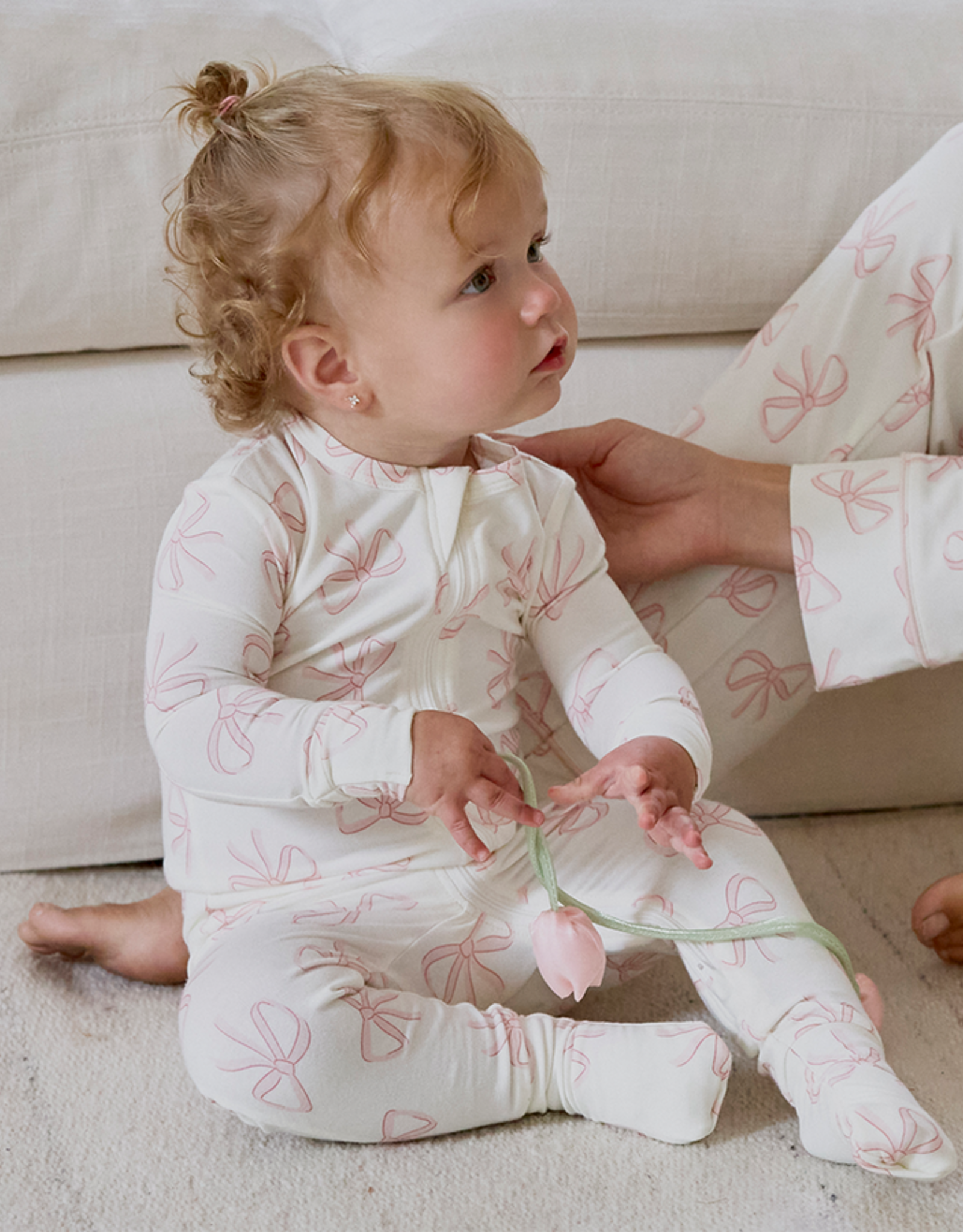 Petit Lem SP26 BbyG Bow Print Sleeper