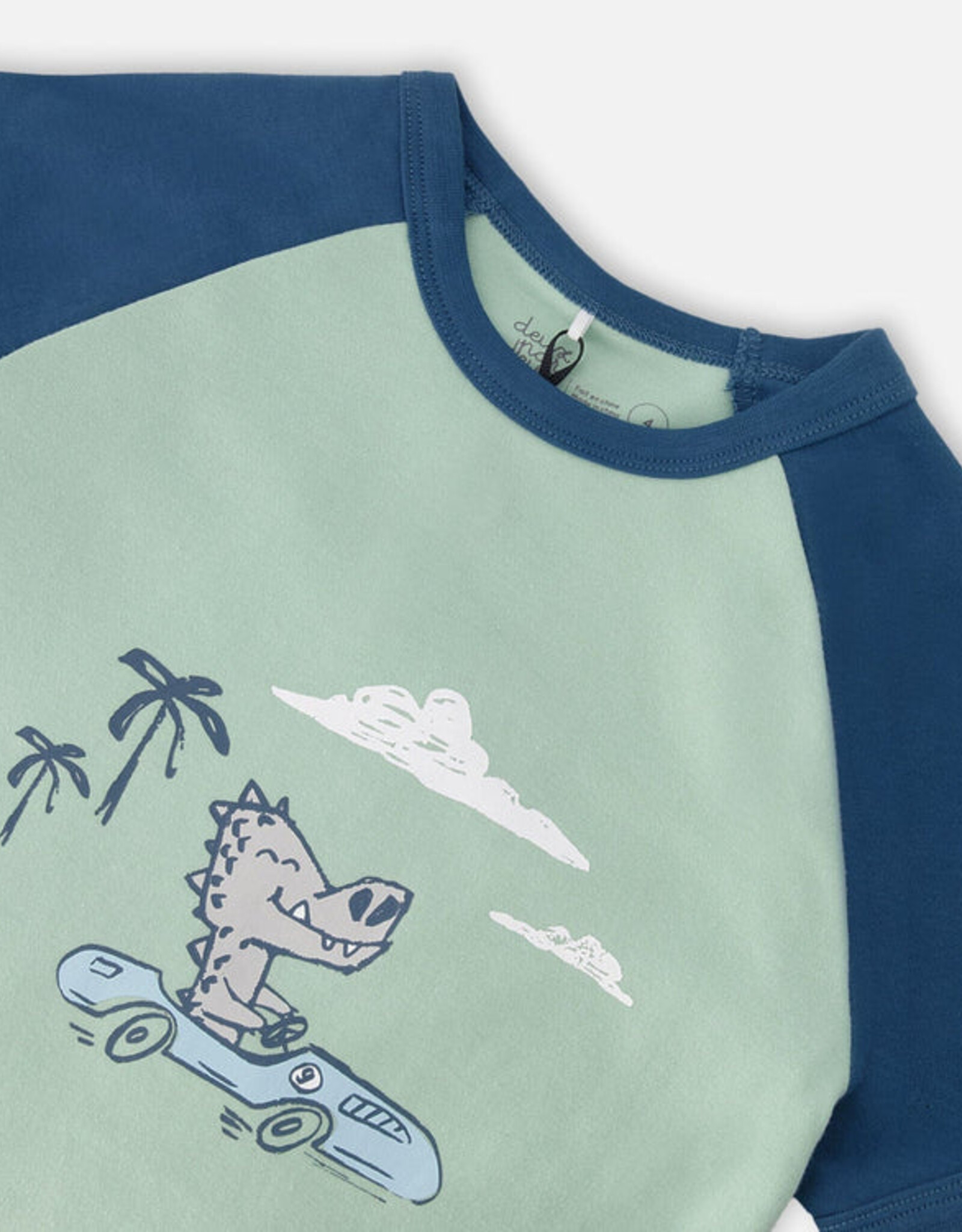 DeuxParDeux SP26 B Driving Croc PJ Set