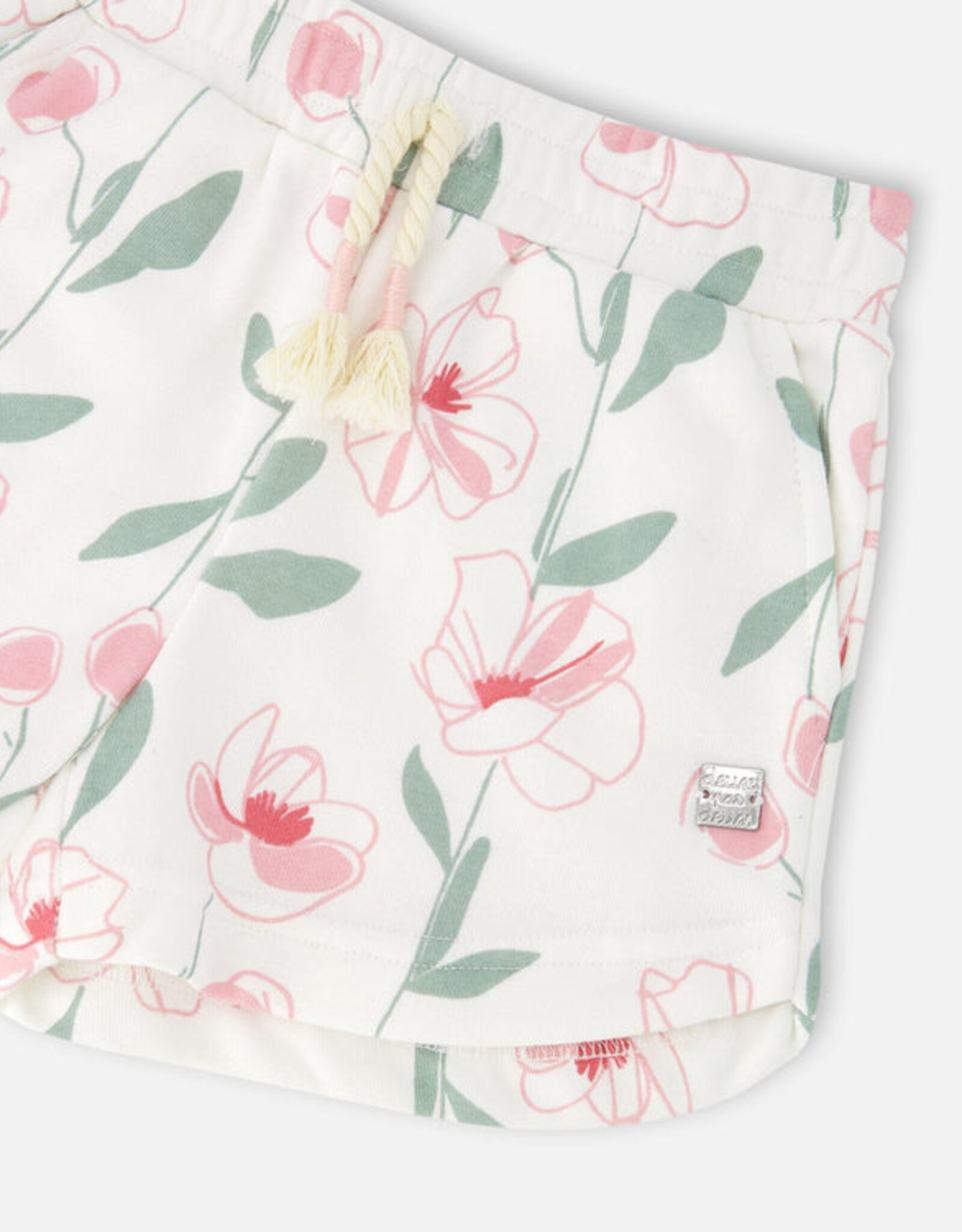 DeuxParDeux SP26 G Terry Flower Shorts