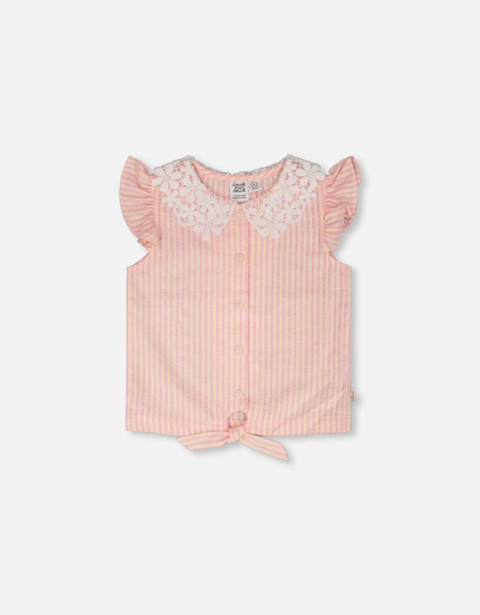 DeuxParDeux SP26 G Crochet Collar Shirt