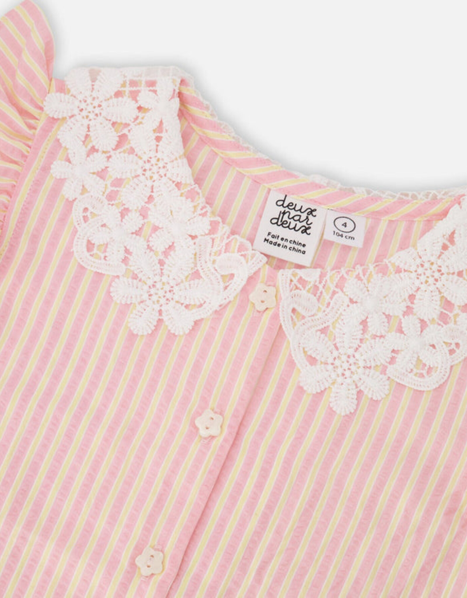 DeuxParDeux SP26 G Crochet Collar Shirt