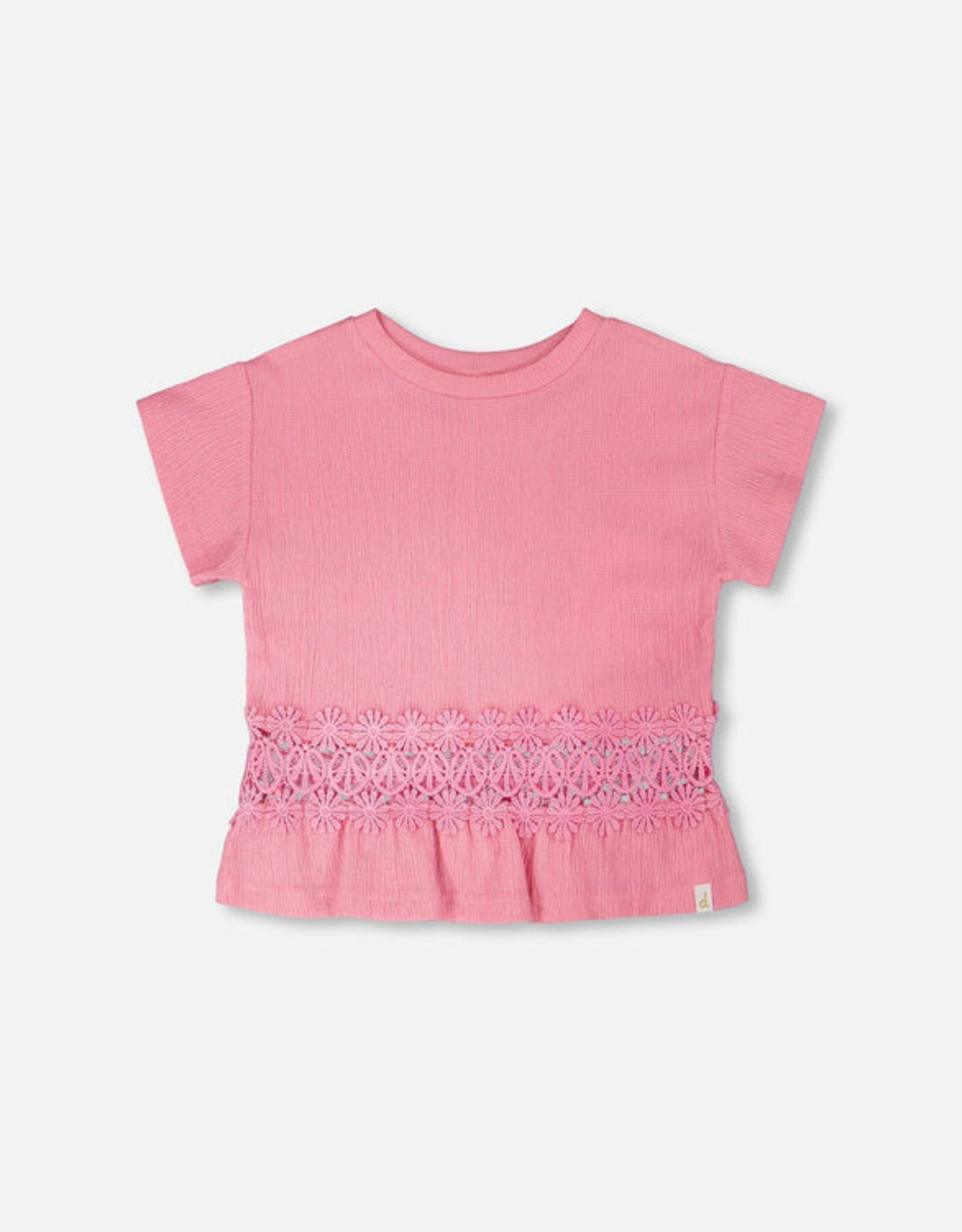 DeuxParDeux SP26 G Crochet Insert T-Shirt