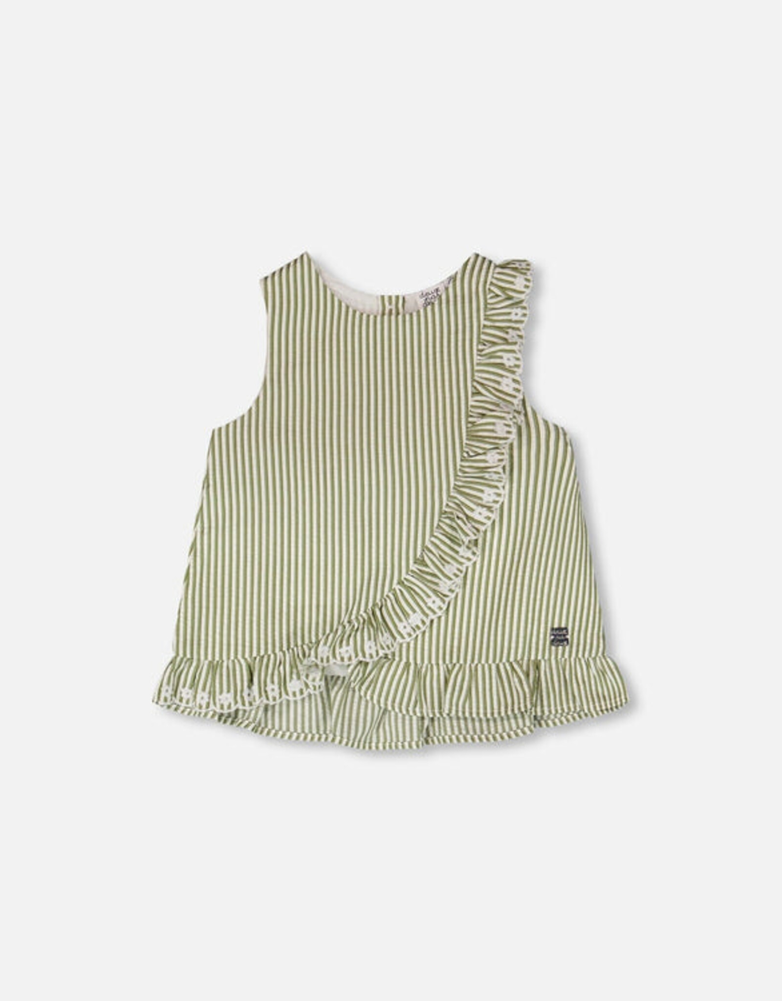 DeuxParDeux SP26 G Ruffle Stripe Top