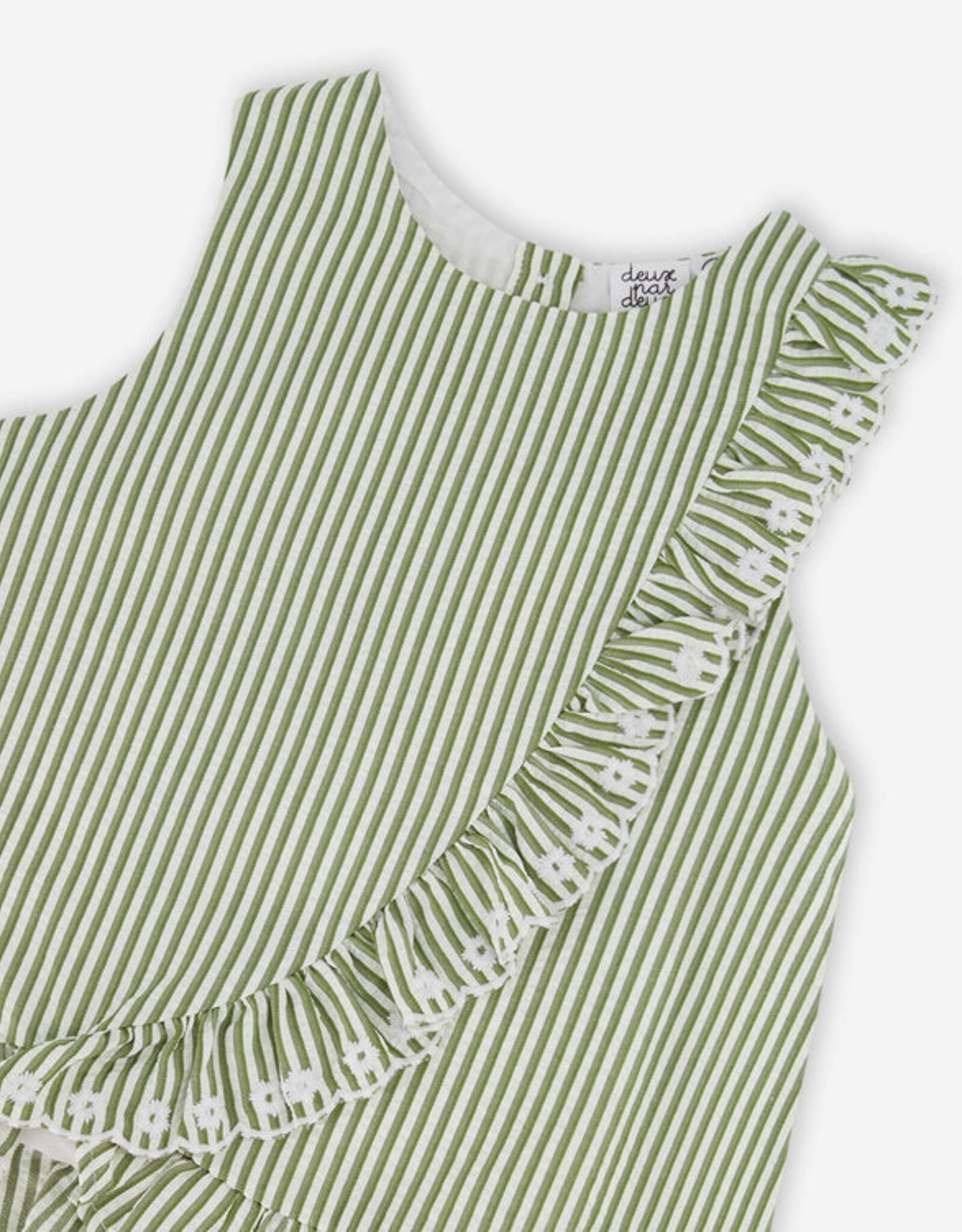 DeuxParDeux SP26 G Ruffle Stripe Top