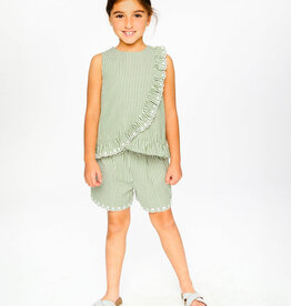 DeuxParDeux SP26 G Embroider Stripe Shorts